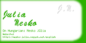 julia mesko business card