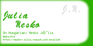 julia mesko business card